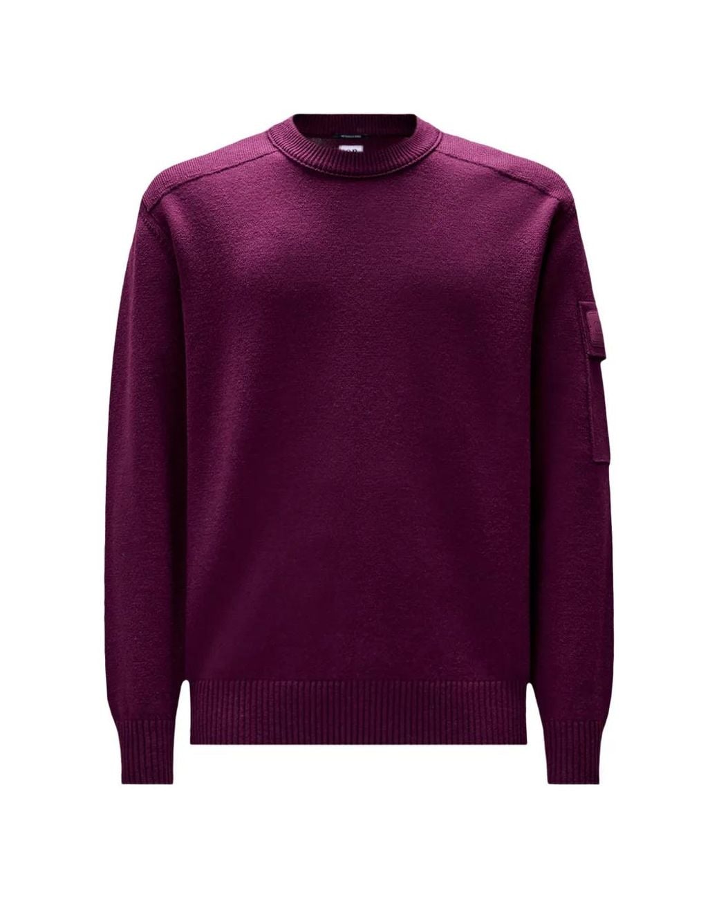 C P Company Purple Metropolis Series Extrafine-Merino-Wool Crewneck Sweater for men