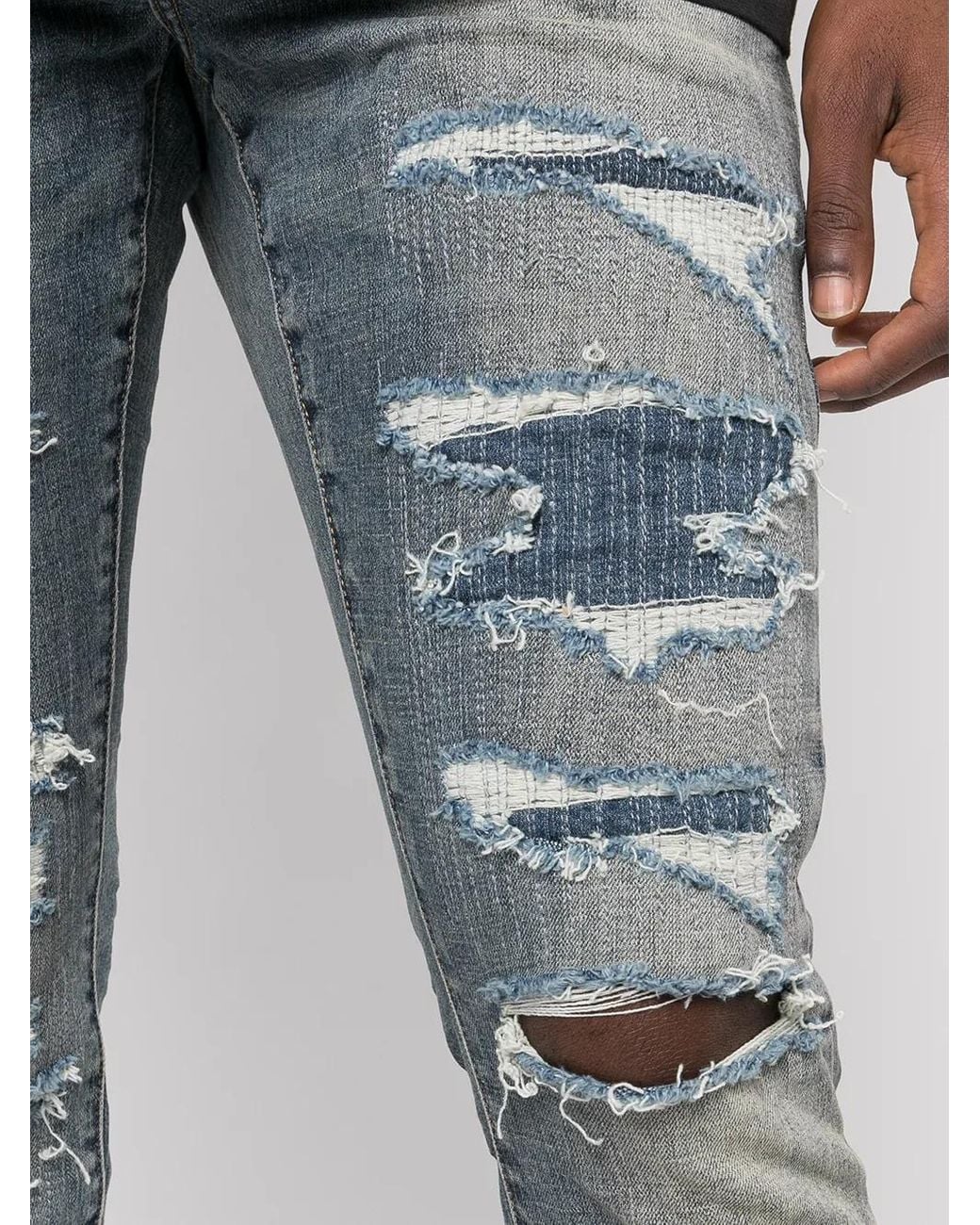 Purple Brand Blue Jean Slim À Taille Basse for men