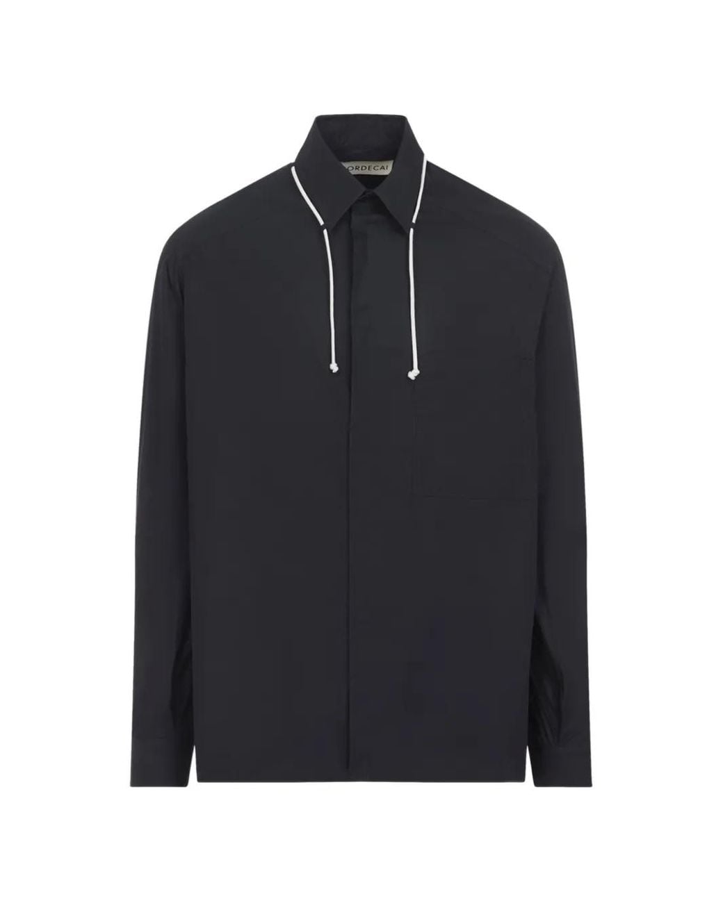 Mordecai Blue Drawstring Shirt for men
