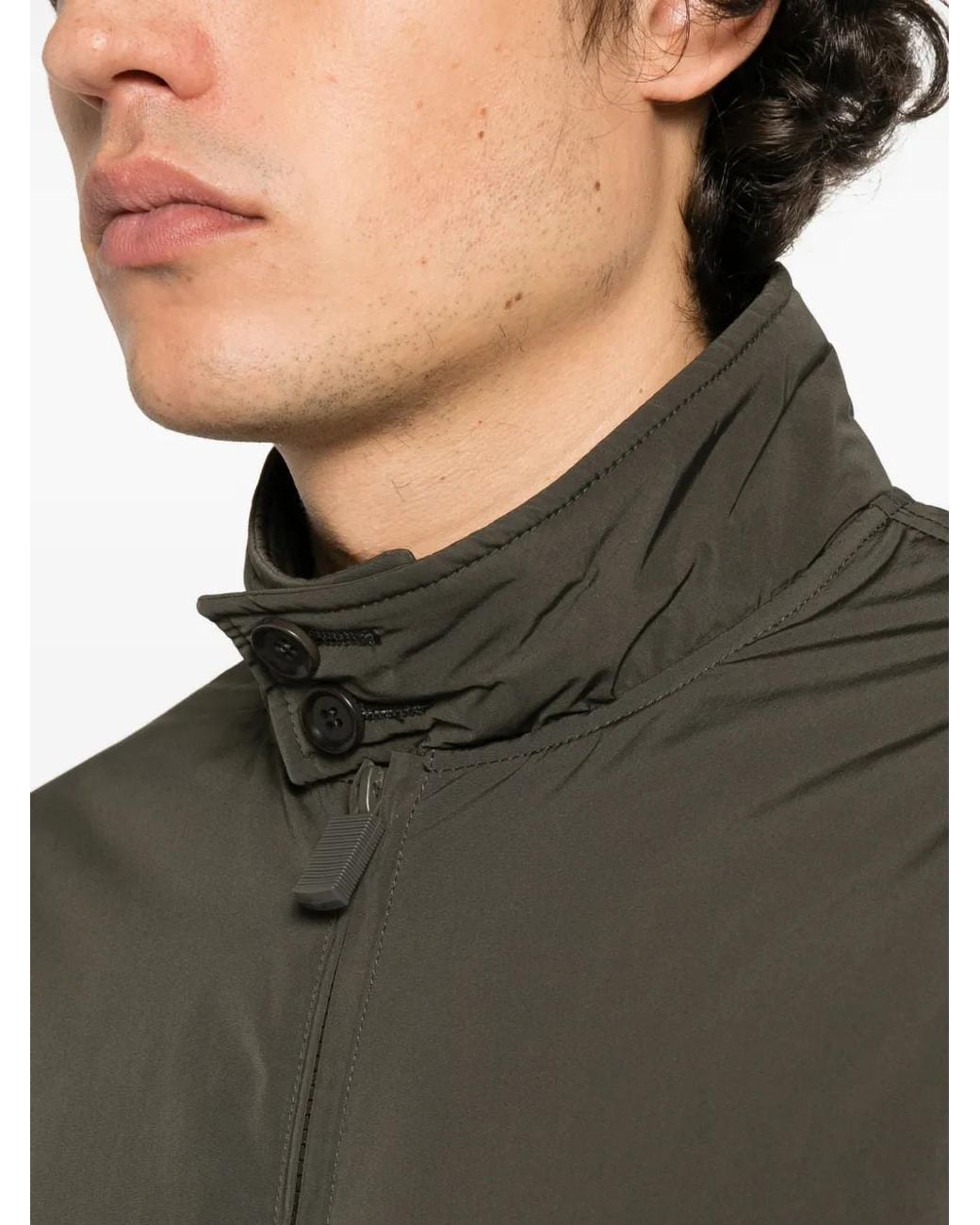 Aspesi Brown High-Neck Bomber Jacket for men