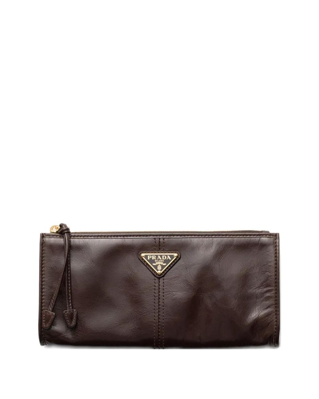 Prada Brown Leather Pouch