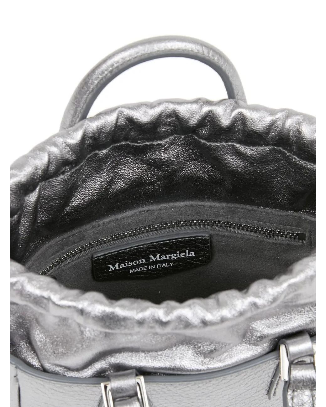Maison Margiela White 5Ac Metallic-Effect Tote Bag
