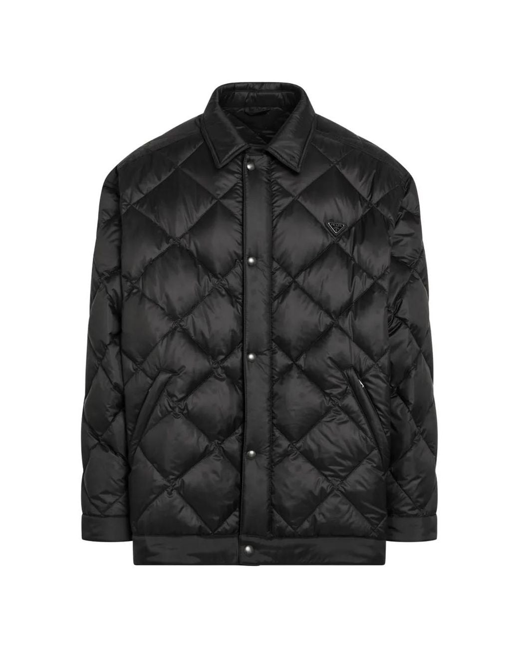 Prada Black Quilted Buttoned Jacket for men