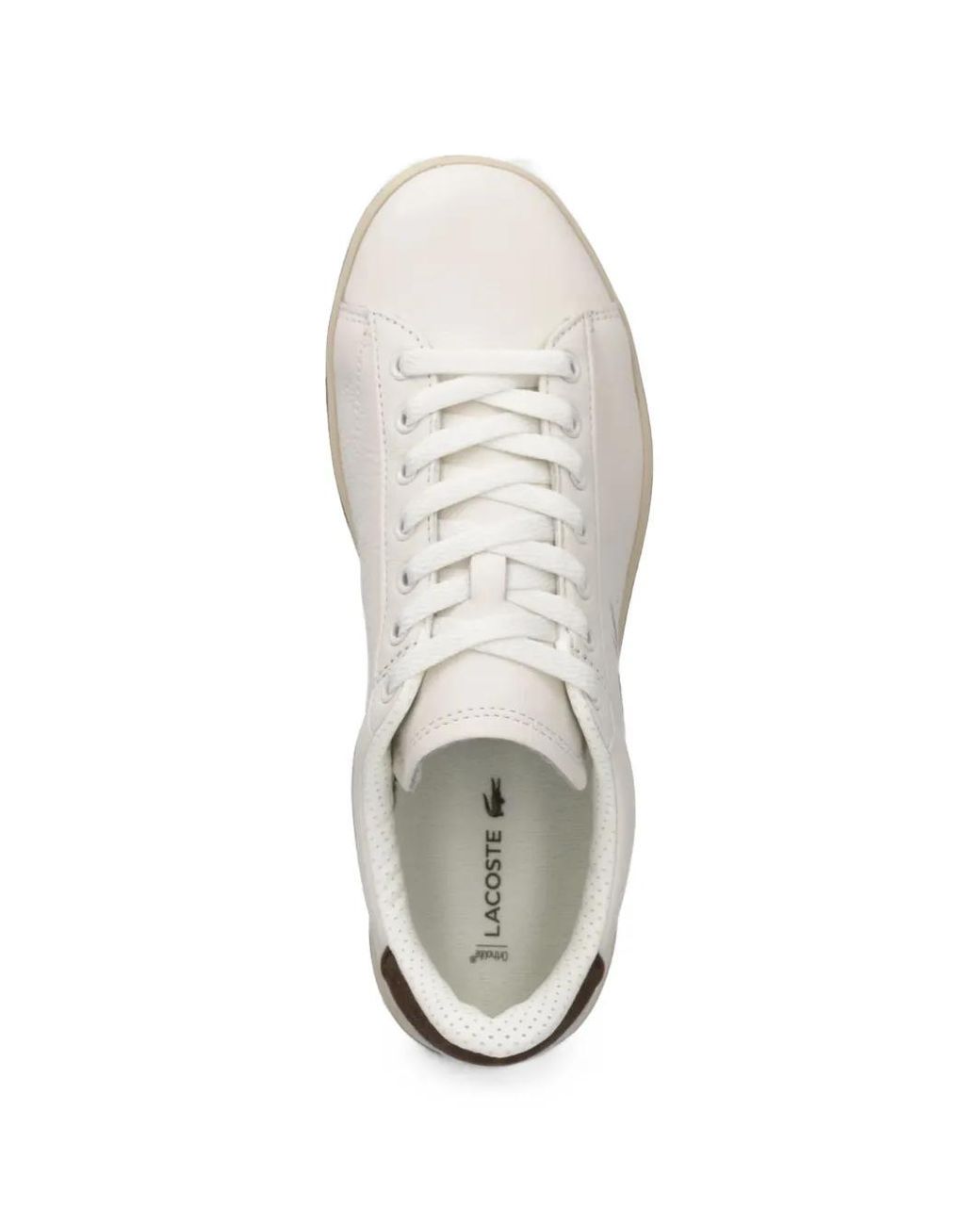 Lacoste White Carnaby Logo-Patch Sneakers