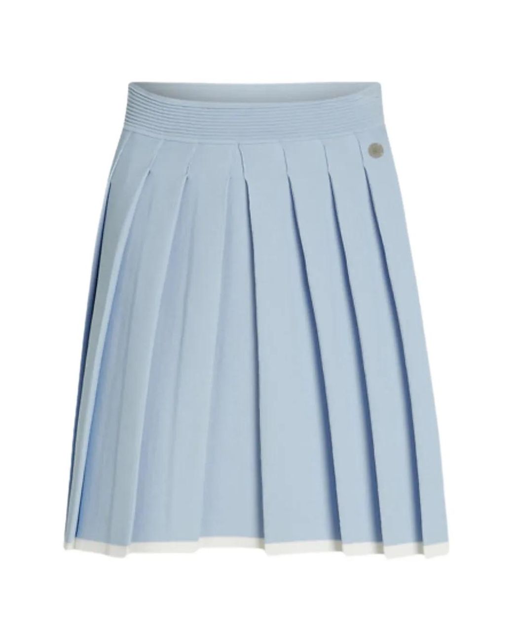 Karl Lagerfeld Blue Contrast Pleated Skirt