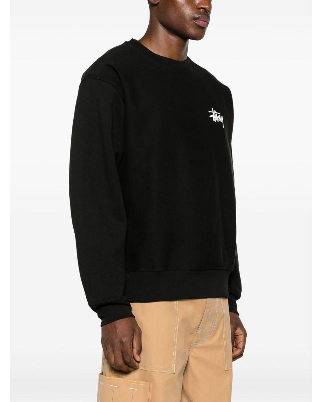 Stussy Logo print Crew neck Sweatshirt in Black Lyst Canada