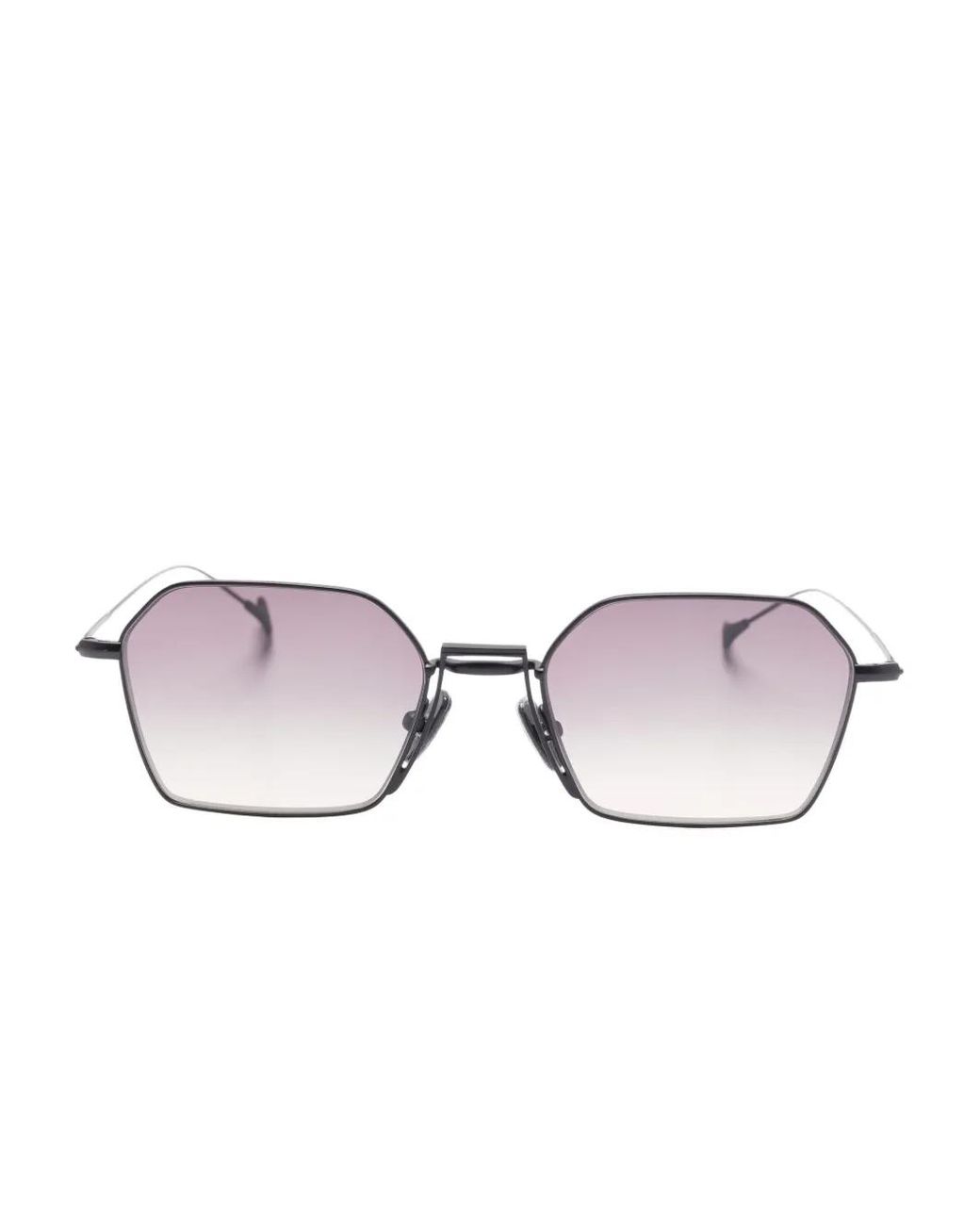 Eyepetizer Black Milano Geometric-Frame Sunglasses