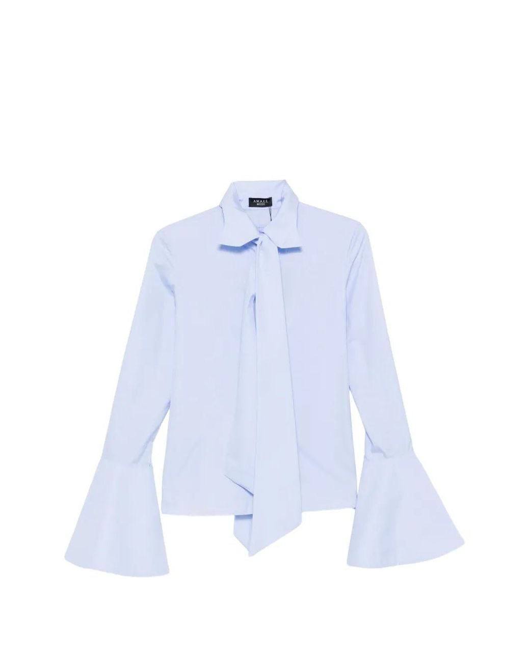 A.W.A.K.E. MODE Blue High-Collar Shirt