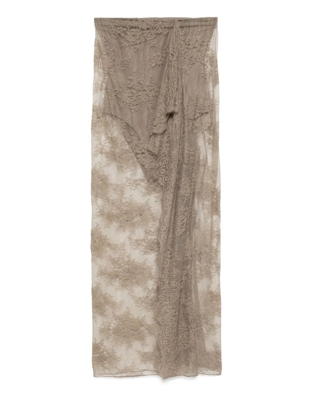 Christopher Esber Natural Floating Lace Dress