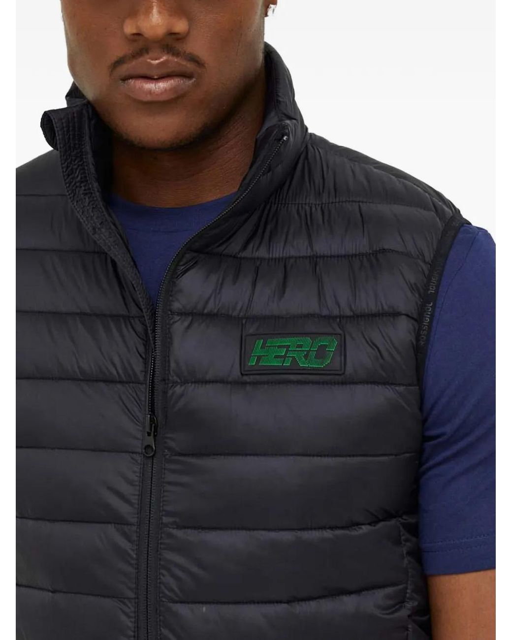 Rossignol Blue Quilted Zip-Up Gilet for men