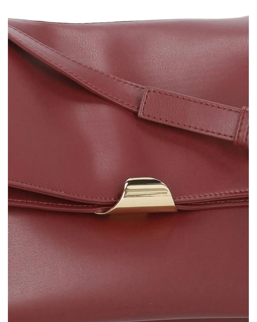 THEMOIRÈ Purple Foldover-Flap-Tone Hardware Shoulder Bag