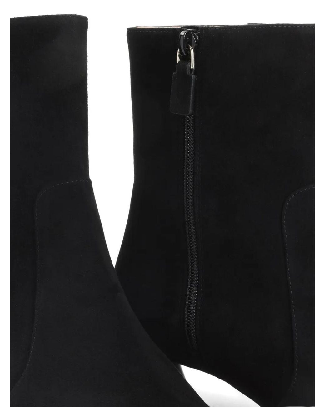 Stuart Weitzman Black 50Mm Suede Zip-Fastening Boots
