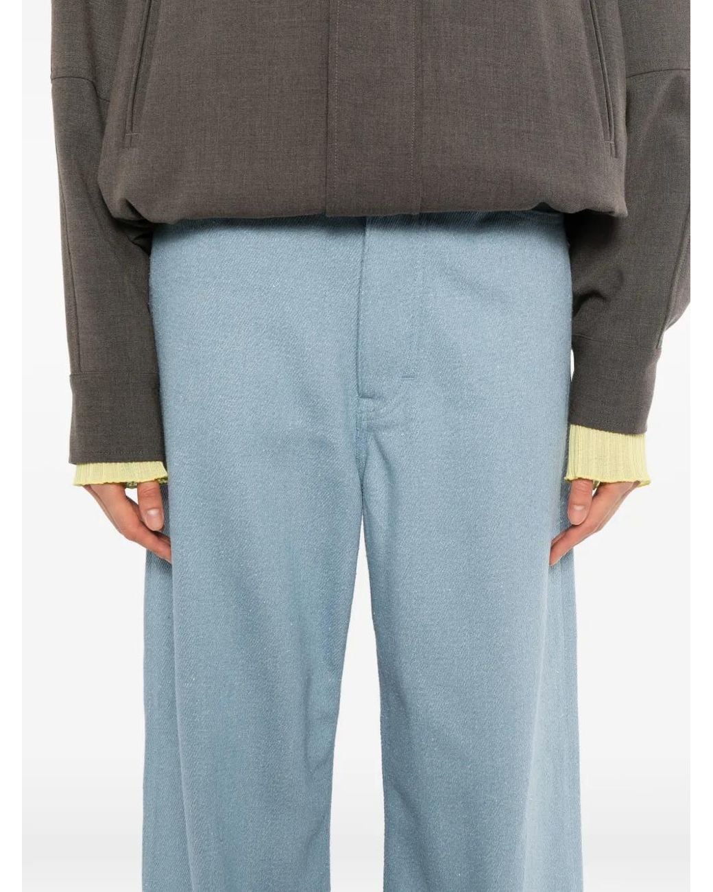 Auralee Blue Straight-Leg Jeans
