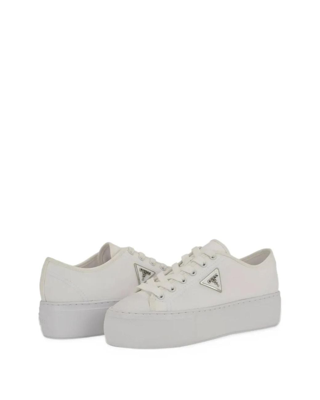 Guess White Joezi Platform Sneakers
