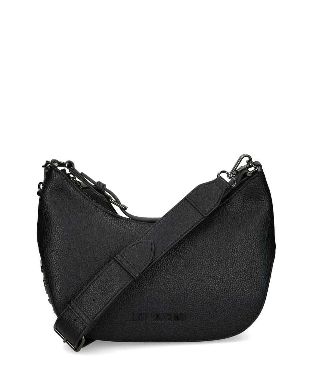 Love Moschino Black Logo-Lettering Shoulder Bag