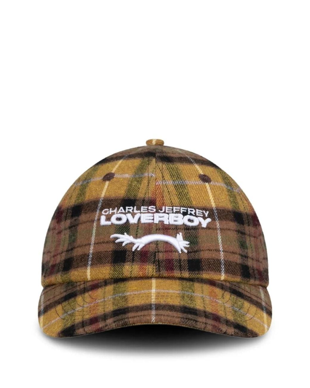 Charles Jeffrey Yellow Tartan Logo Cap