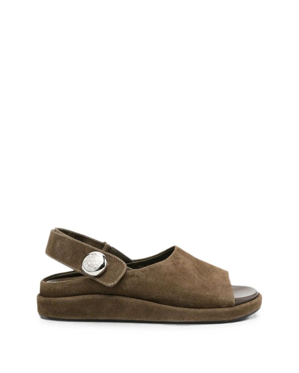 SERGIO MORETTI FIRENZE Brown Suede Slingback Sandals