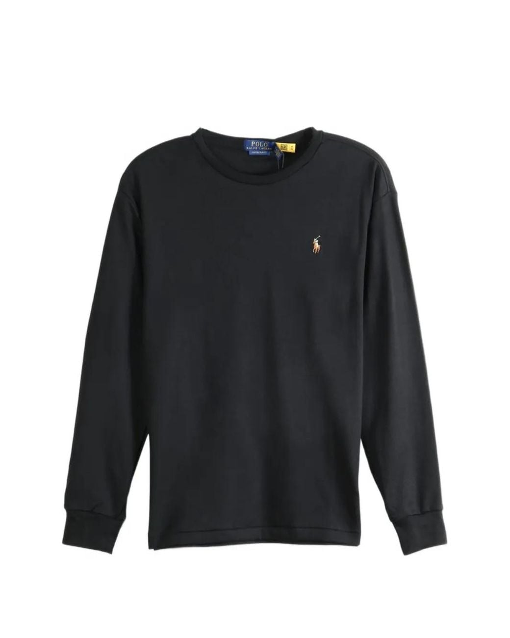 Polo Ralph Lauren Black T-Shirt Classic Fit En Coton Doux À Col Rond for men