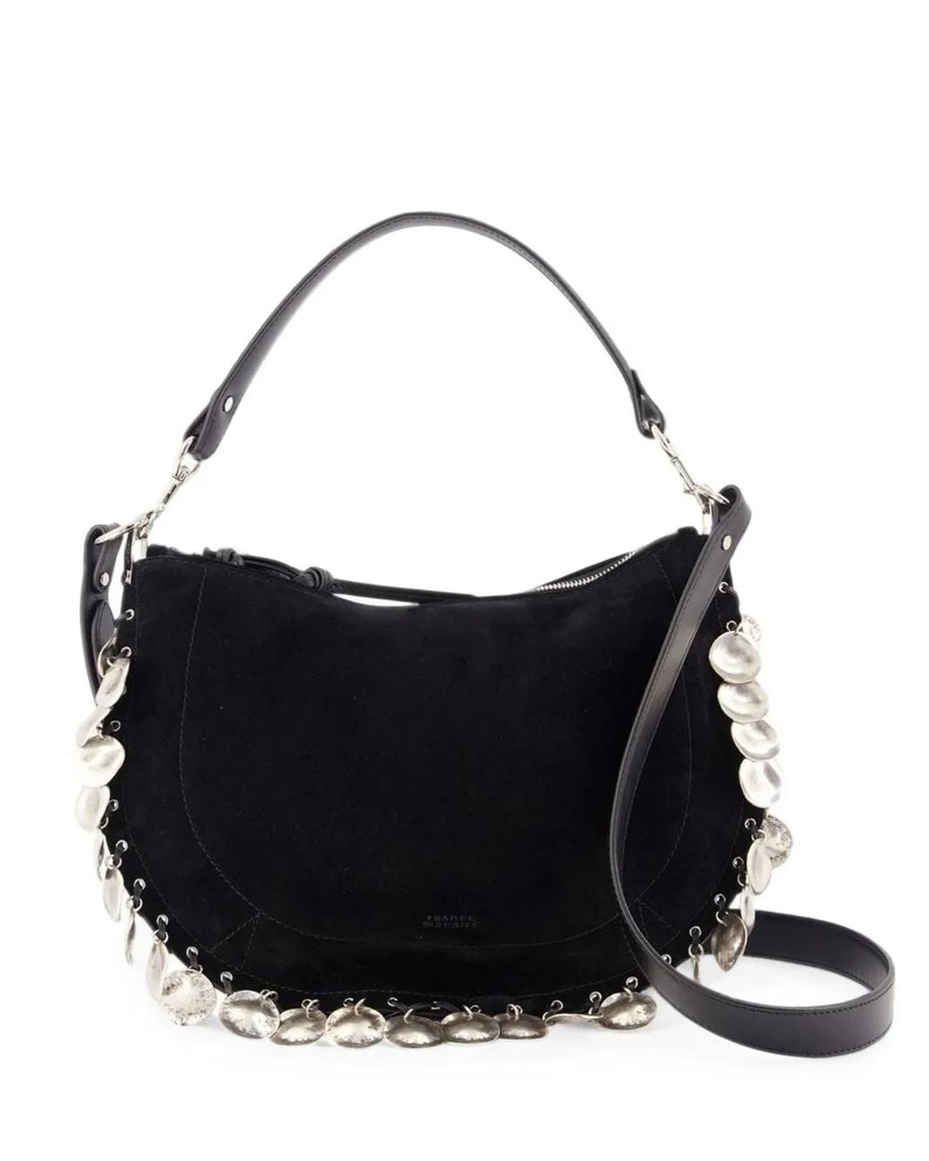 Isabel Marant Black Oskan Soft Coin-Embellished Tote Bag