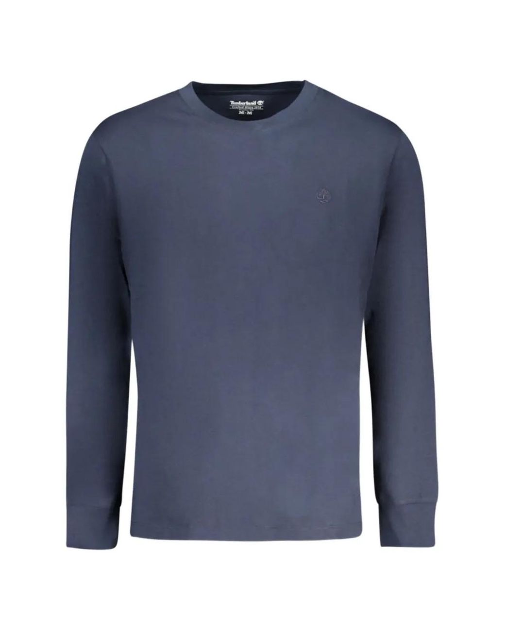Timberland Blue Logo-Embroidered Long-Sleeve T-Shirt for men