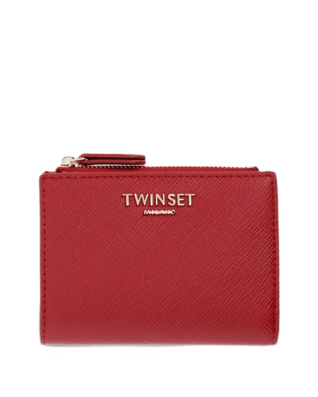 Twinset Red Logo-Plaque Wallet