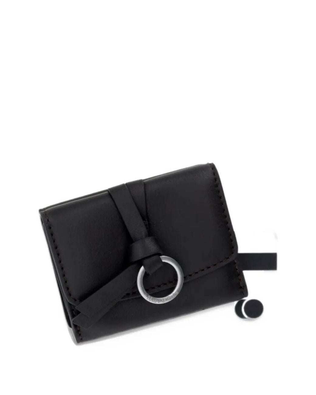 Marc O' Polo Black Leni Ring-Detail Leather Wallet