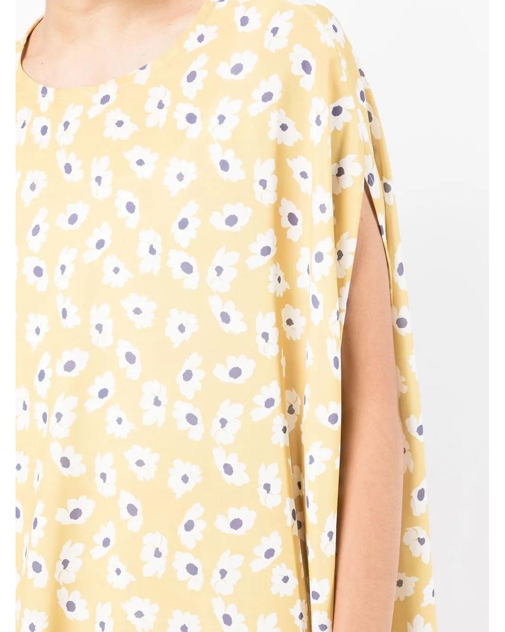 Bambah Natural Daisy-Print Tunic Top