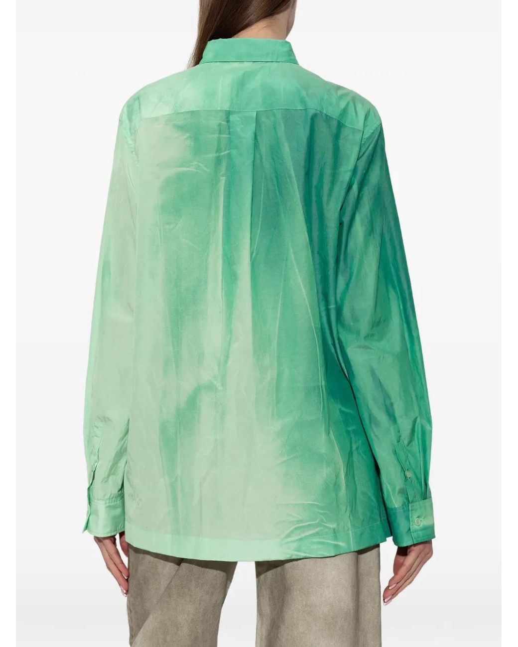 Loewe Green Button-Down Cotton Shirt