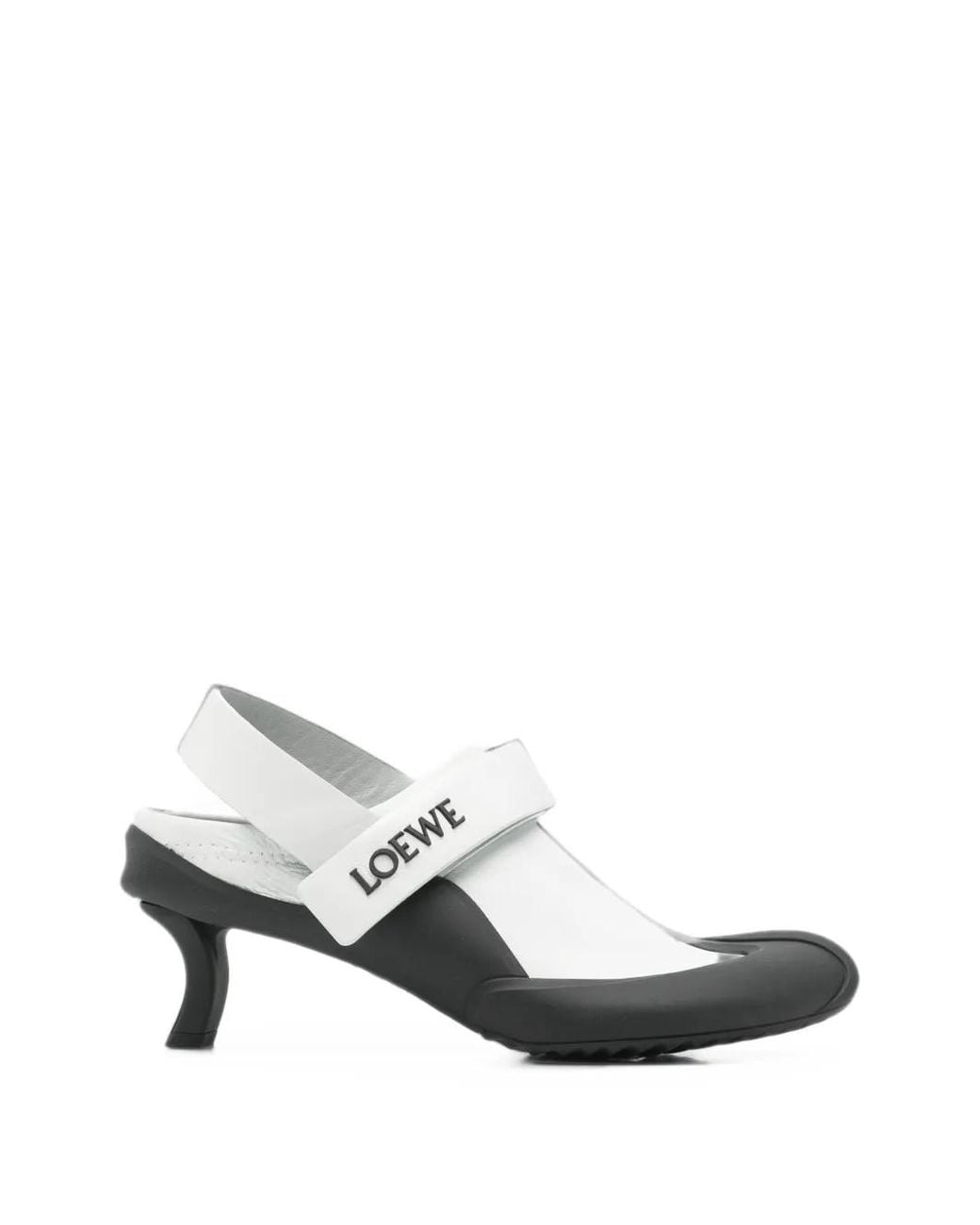 Loewe White Logo Touch-Strap Pumps