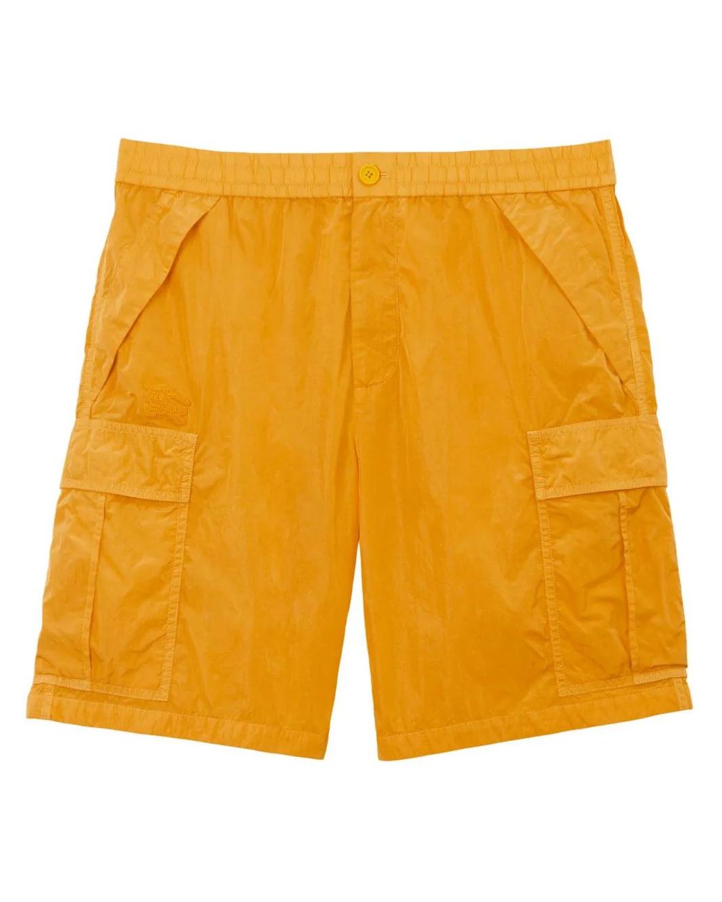 Burberry Yellow Elasticated-Waist Cargo Shorts for men