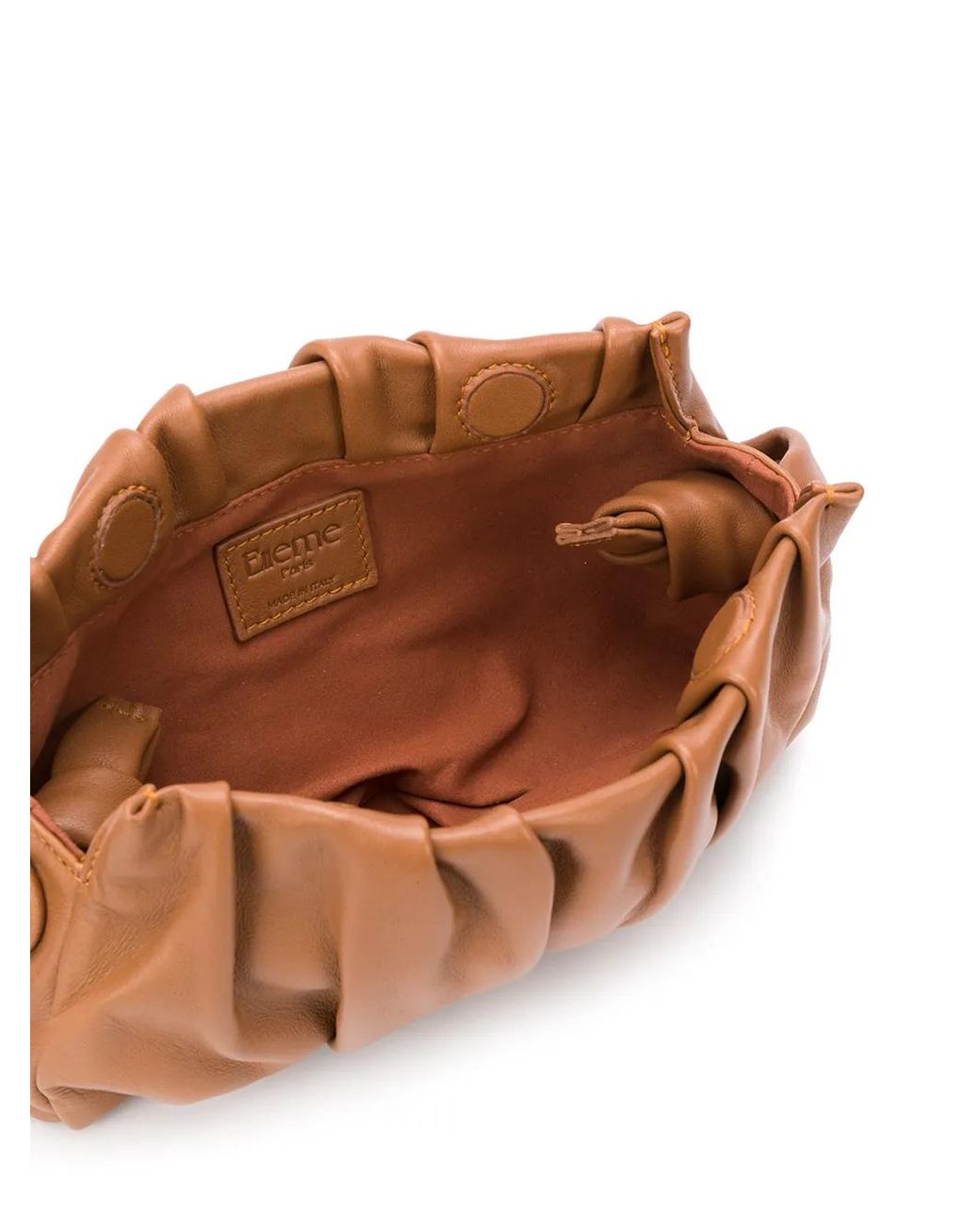 Elleme Brown Ruched Shoulder Bag