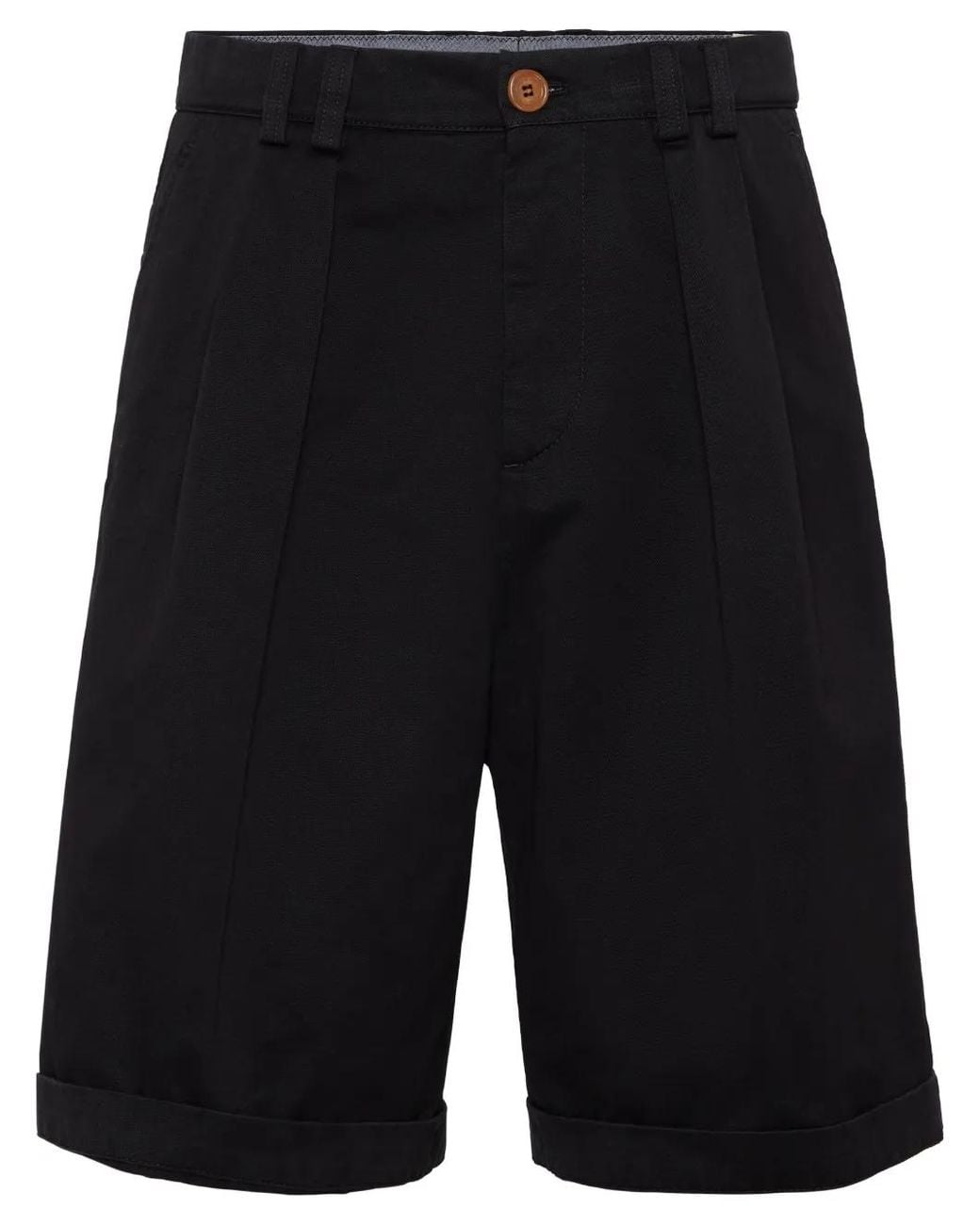 Brunello Cucinelli Blue Straight-Leg Cotton Bermuda Shorts for men
