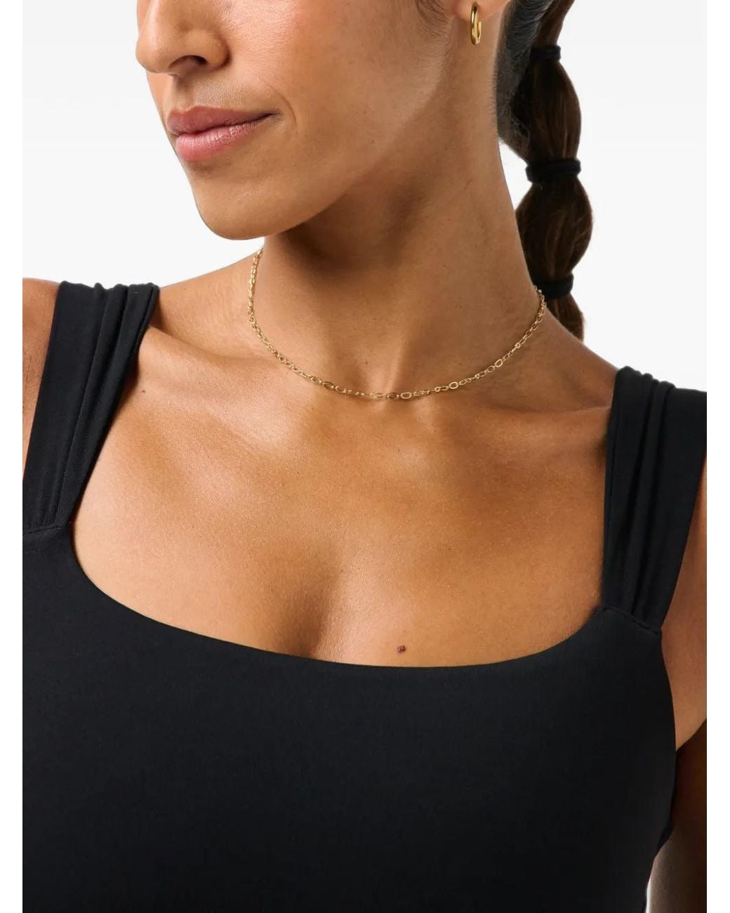 Sweaty Betty Black Ultimate Studio Gathered-Strap Performance Top