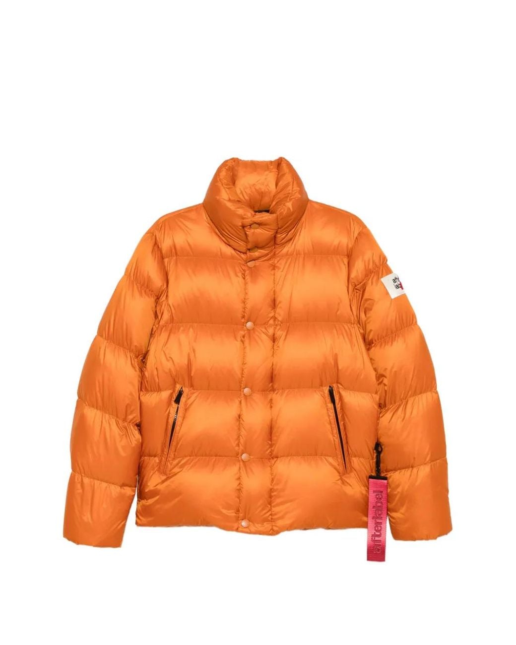 AFTER LABEL Orange Chamonix Quilted Puffer Jacket for men