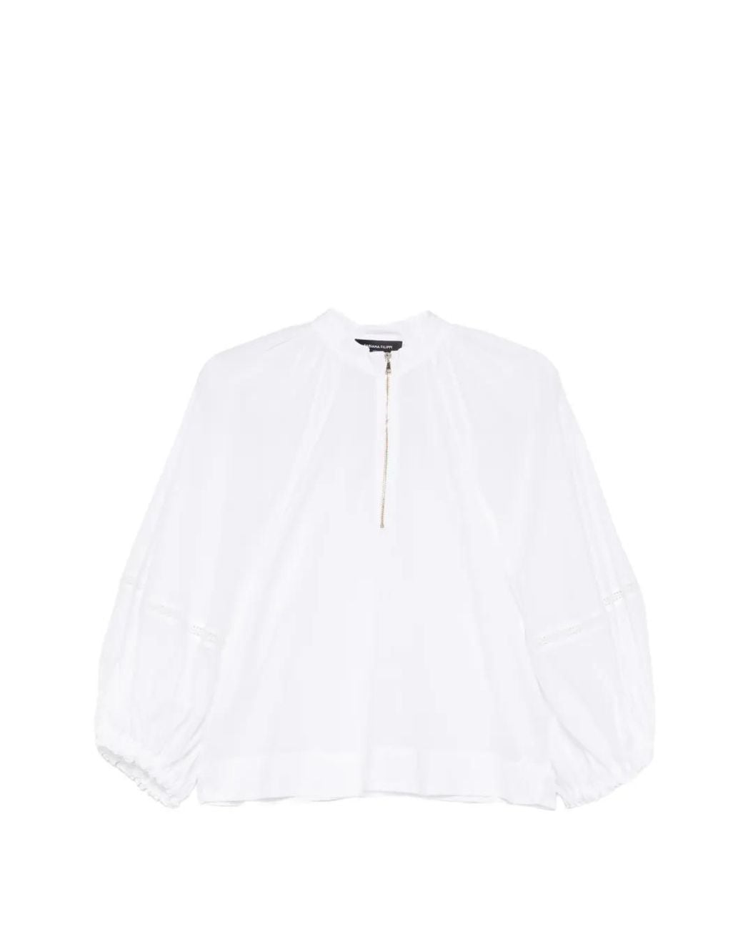 Fabiana Filippi White Blouse À Manches Bouffantes