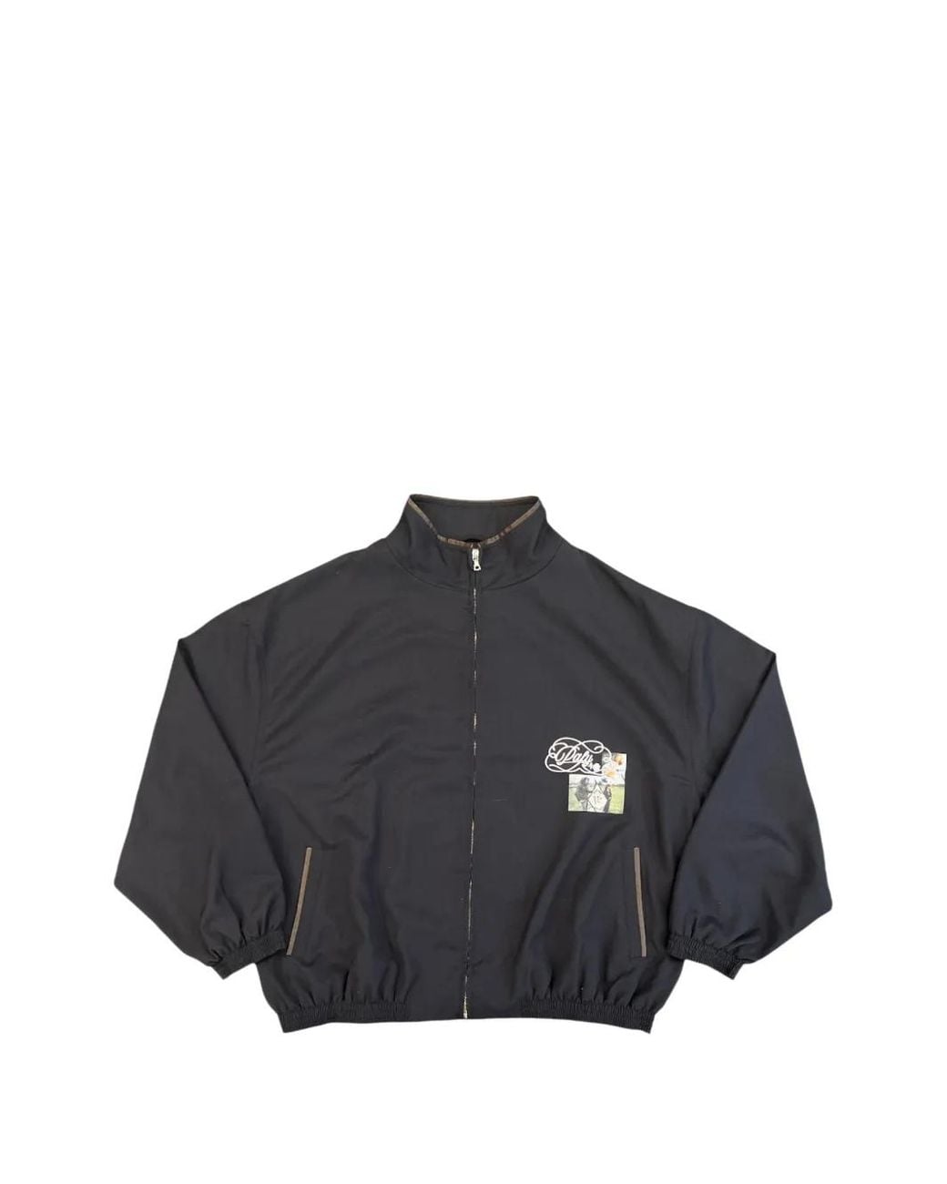 PALY Black Graphic-Print Zip-Up Jacket for men