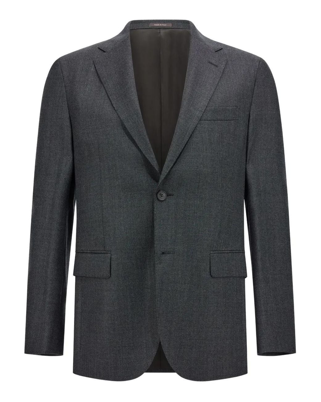 Boggi Black Pure Wool Bird's Eye Jacket for men