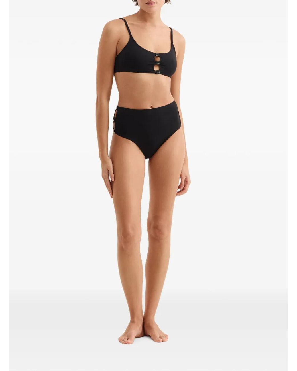 Eres Black Bloom Bikini Top