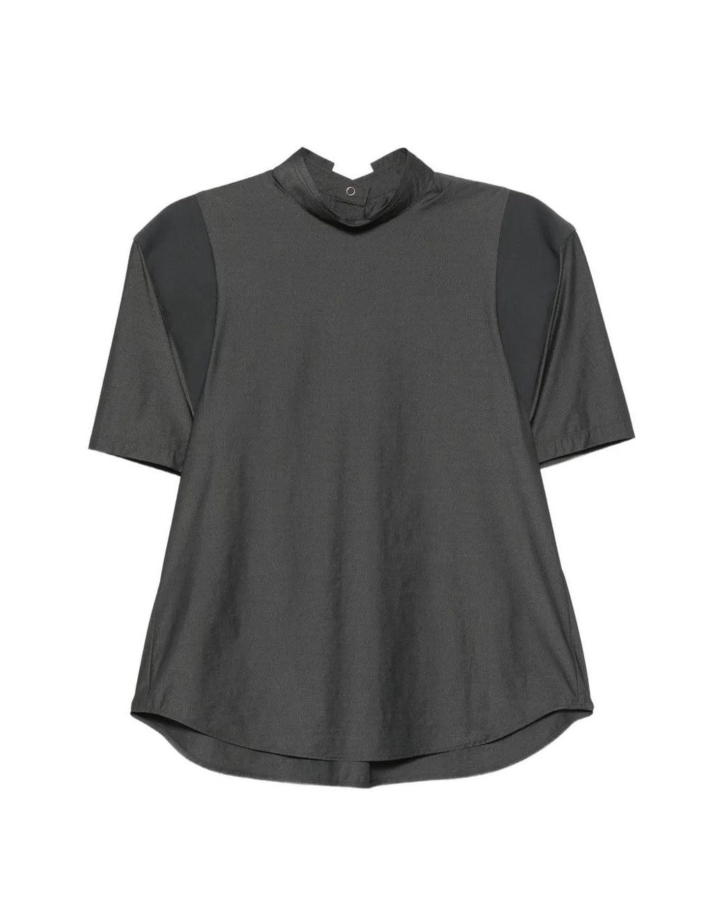 Issey Miyake Gray Mute High-Neck Top