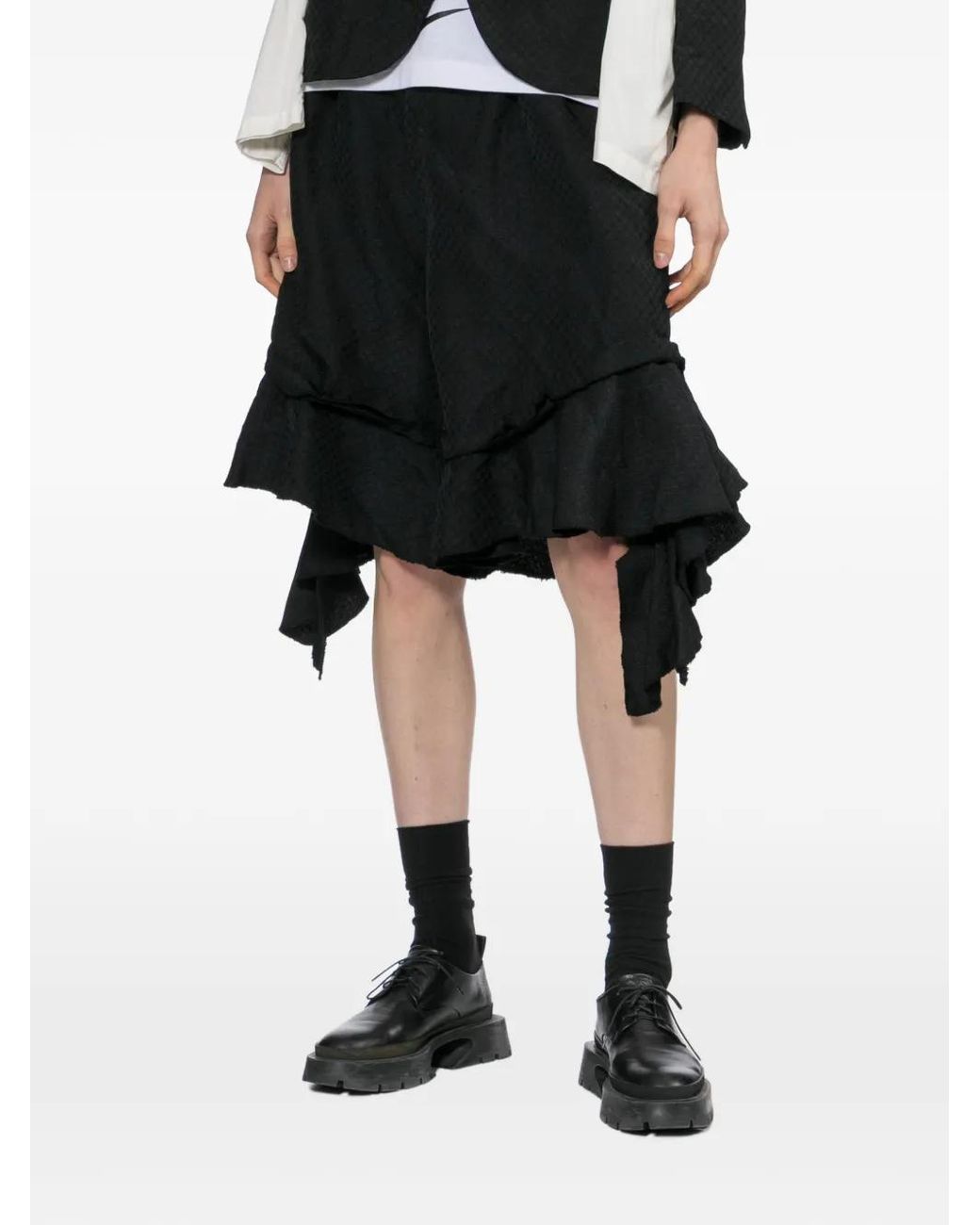Comme des Garçons Black Ruffled Shorts