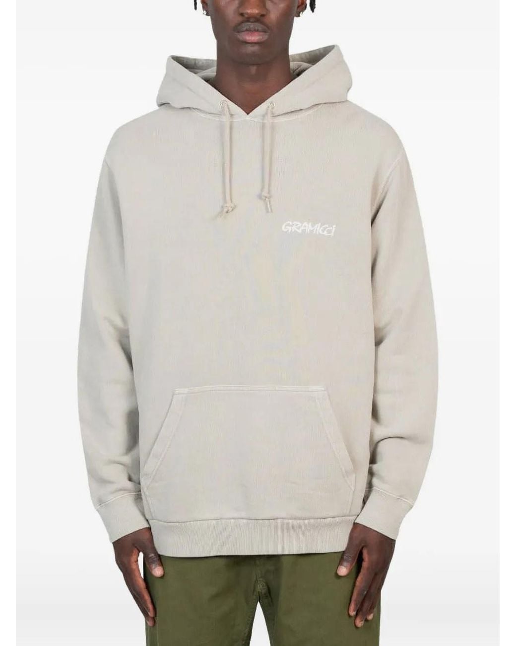 Gramicci Gray Statue Of Liberty Graphic-Print Hoodie for men