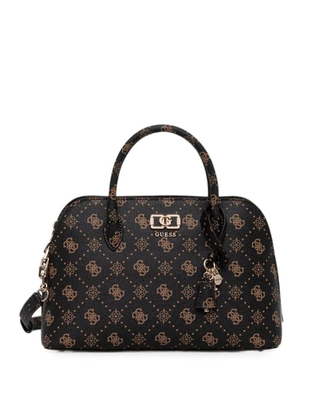 Guess Black Emelie Logo-Print Zip-Fastening Tote Bag