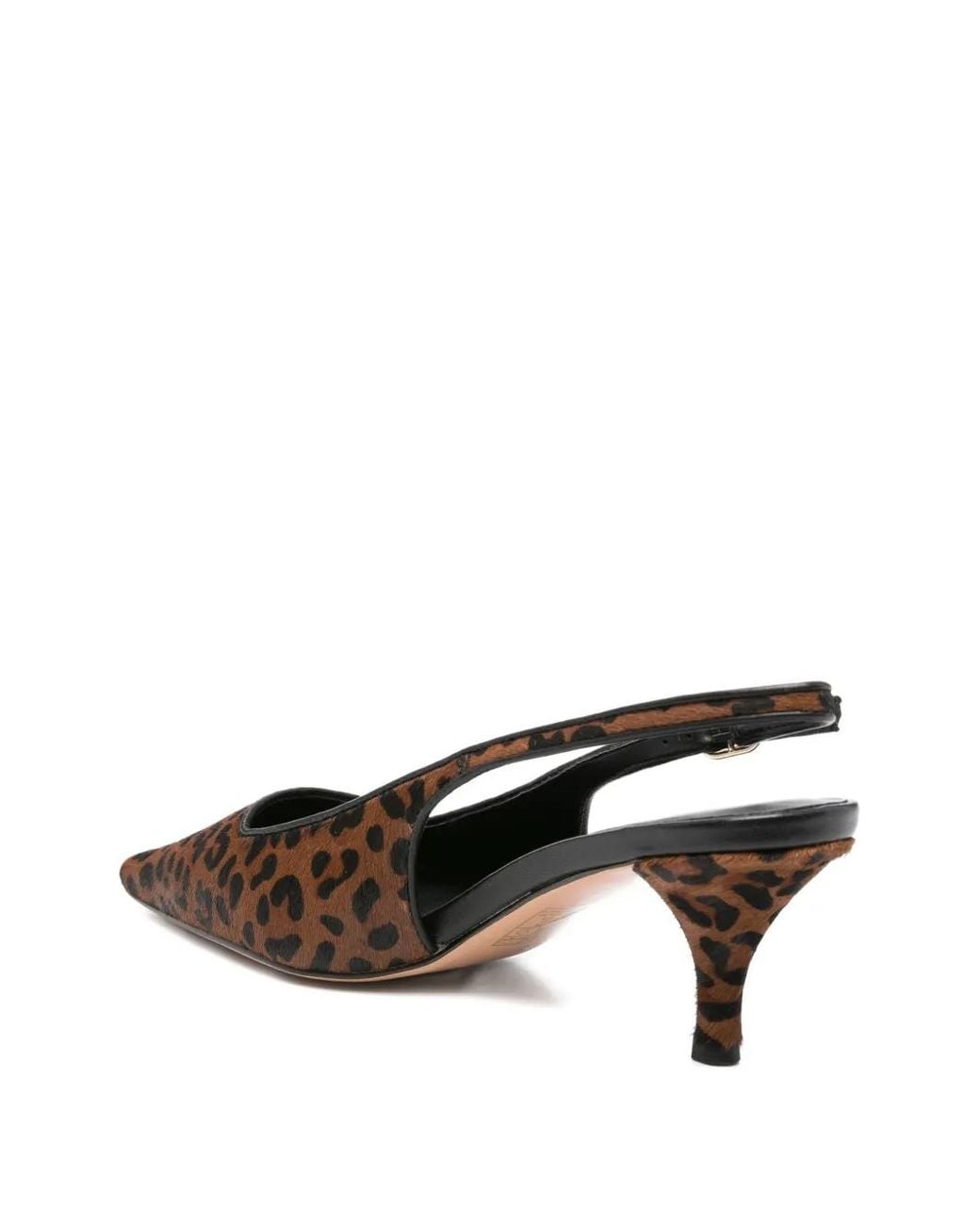 Twinset Brown 70Mm Slingback Leopard Pumps