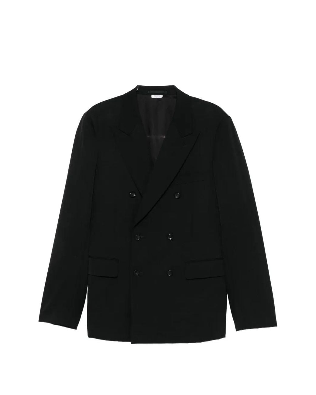 Comme des Garçons Black Double-Breasted Peaked-Lapel Jacket for men