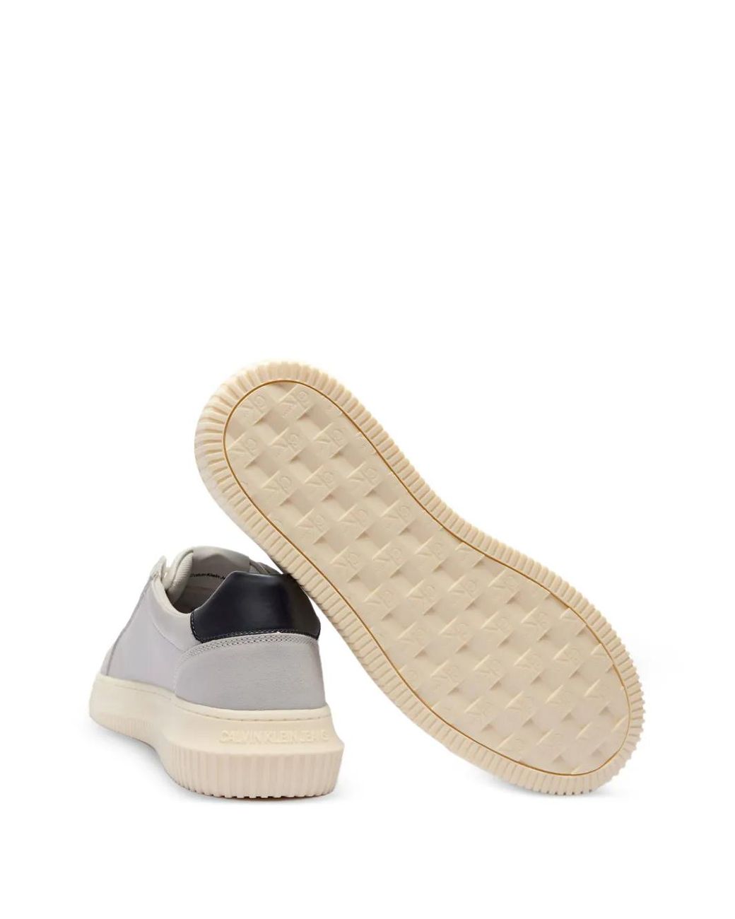 Calvin Klein White Baskets Lacées À Logo Imprimé for men