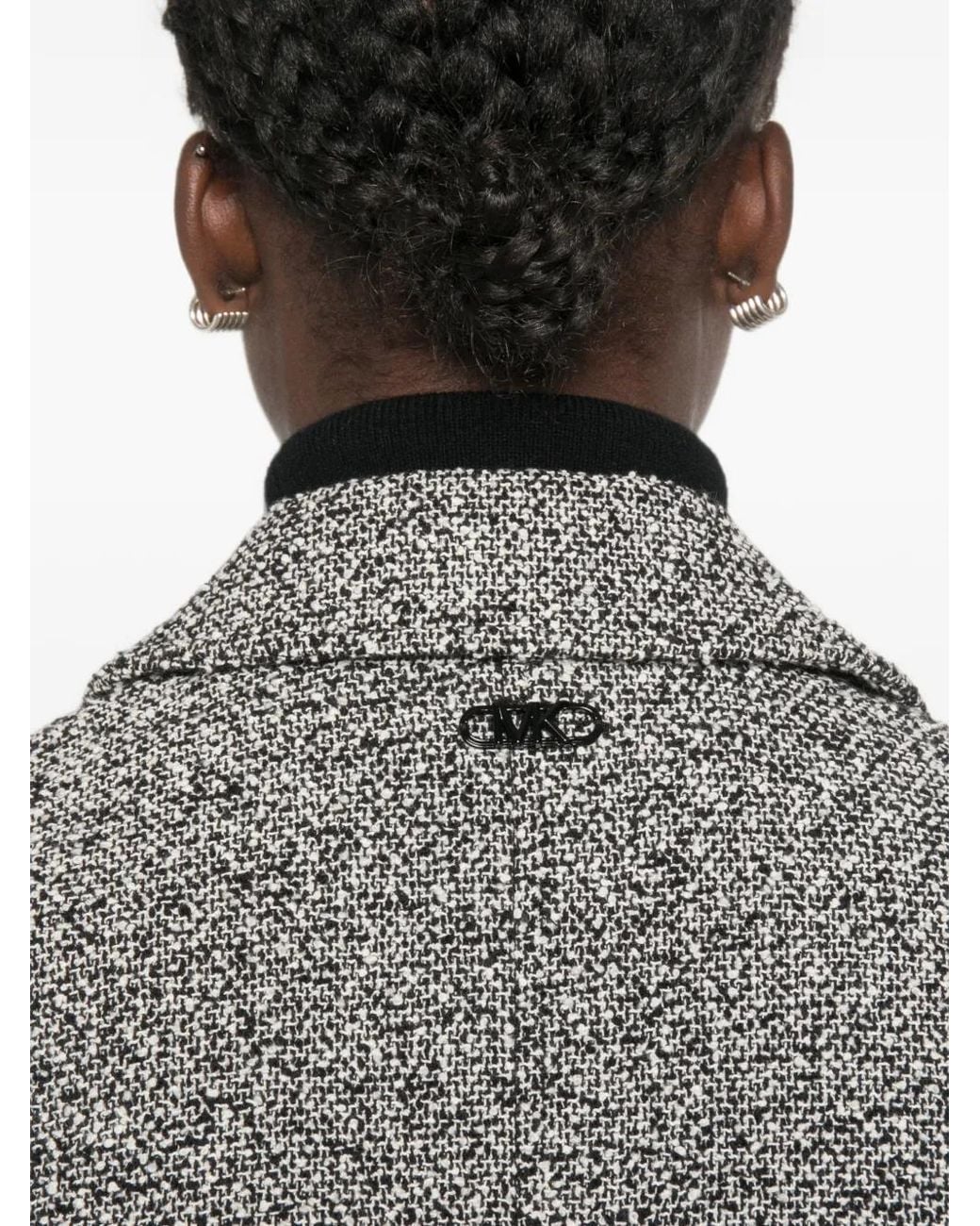Michael Kors Gray Tweed Zip-Up Jacket