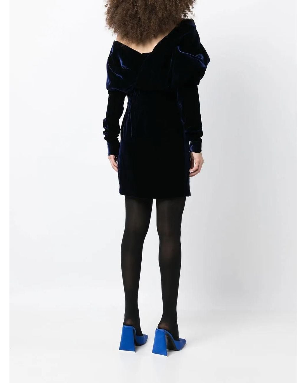 Tom Ford Black Gerafftes Minikleid aus Samt