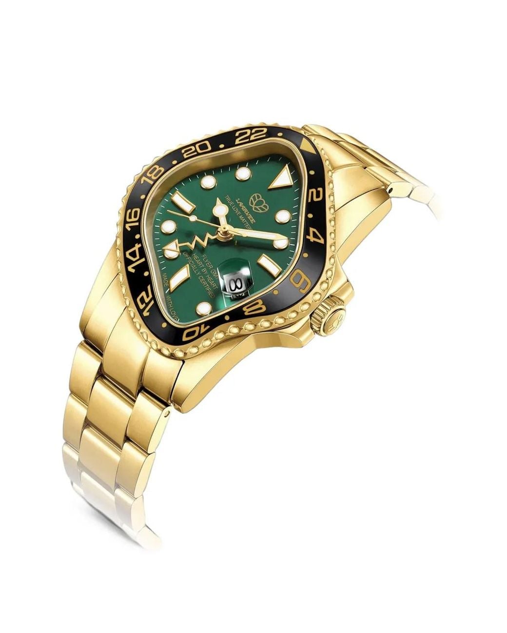 LAARVEE Metallic Asymmetric-Face 45Mm Watch