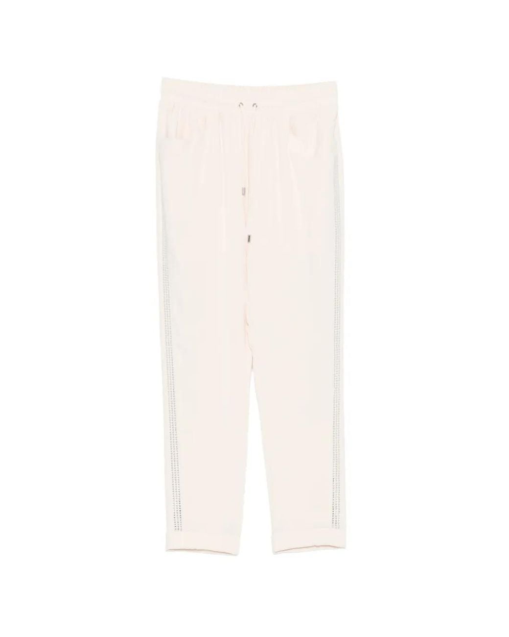 Liu Jo White Pantalon À Bande Latérale