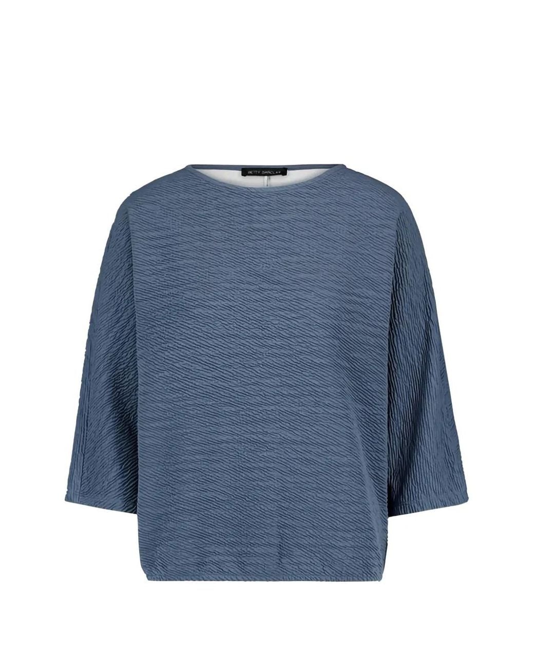 Betty Barclay Blue Three-Quarter Sleeve Sweater